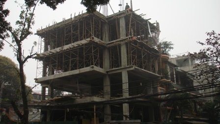 Consntruction pictures - 4th floor slab, Office Building at No. 68 Nguyen Du Street